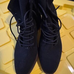 Rothy's Classic Black Lace-Up Ankle Booties